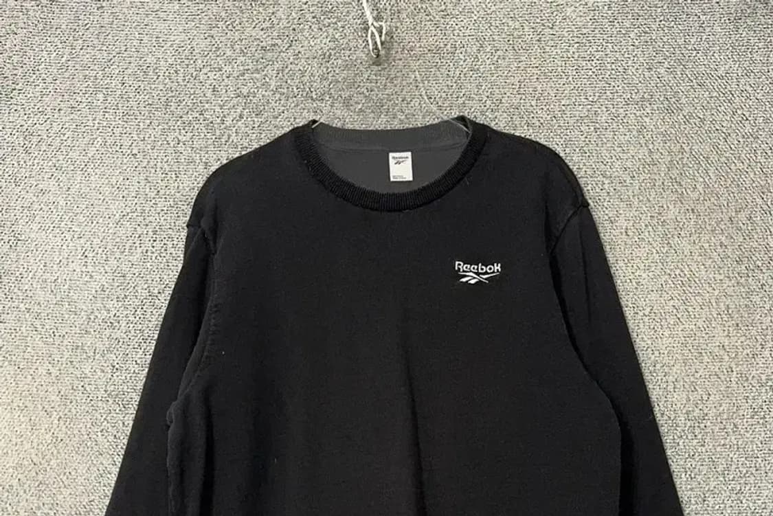 리복 블랙 로고 맨투맨 L 상품이미지3