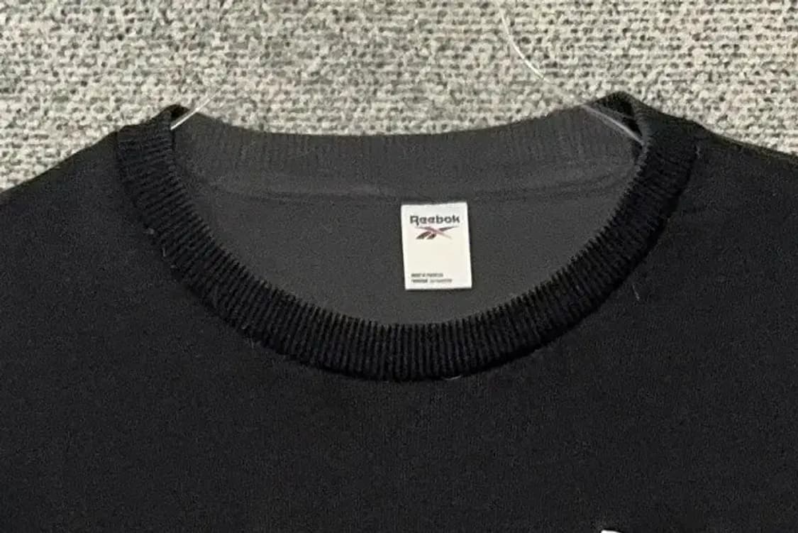 리복 블랙 로고 맨투맨 L 상품이미지5