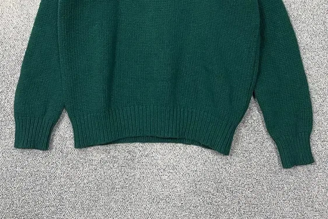 5252 OIOI 프린팅 그린 로고 울 니트 M 상품이미지4