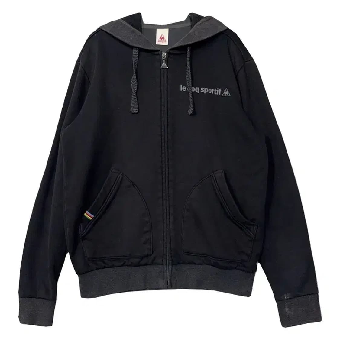 르꼬끄 스포츠 블랙 로고 캐주얼 후드집업 L 상품이미지1