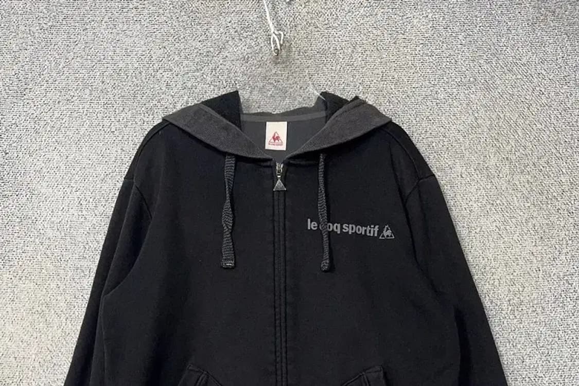 르꼬끄 스포츠 블랙 로고 캐주얼 후드집업 L 상품이미지3