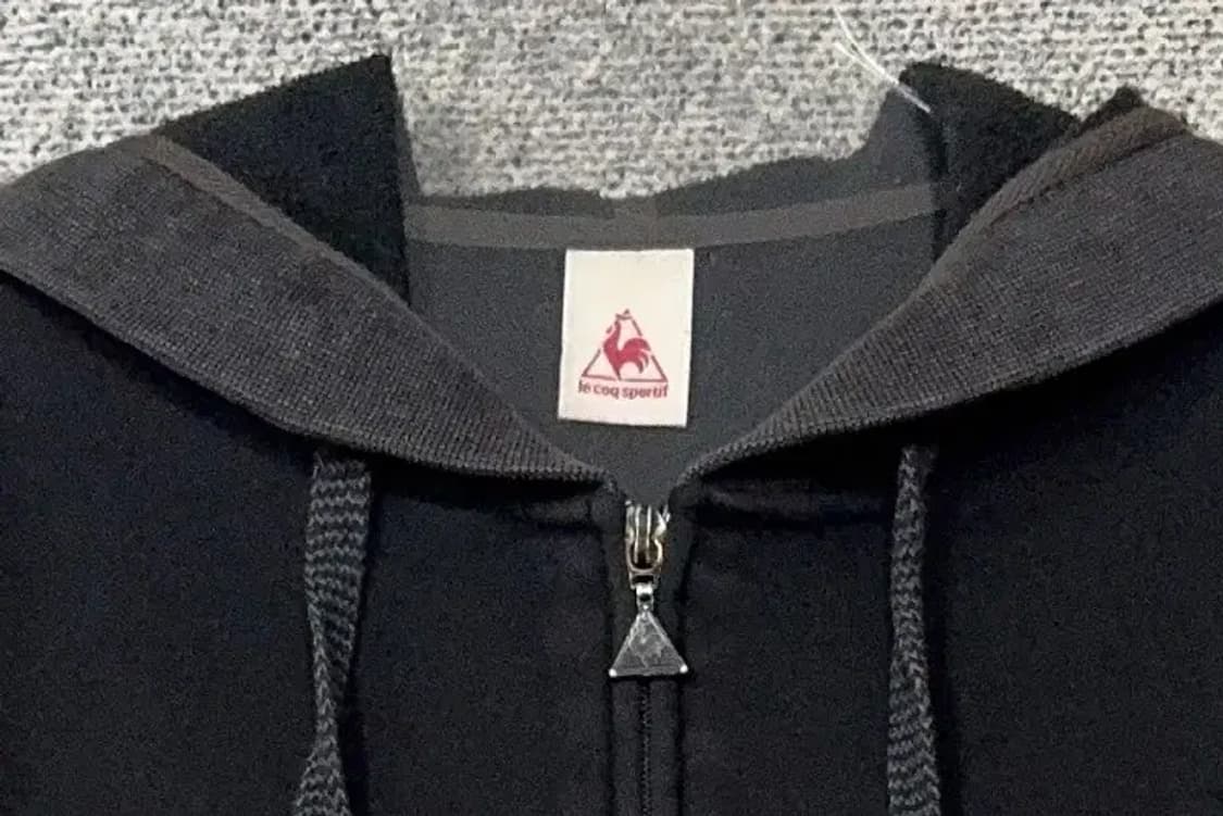 르꼬끄 스포츠 블랙 로고 캐주얼 후드집업 L 상품이미지5