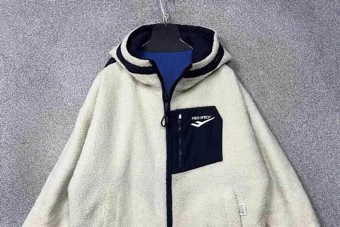 프로스펙스 양면 뽀글이 블랙 크림 롱 점퍼 100(L) 상품이미지5