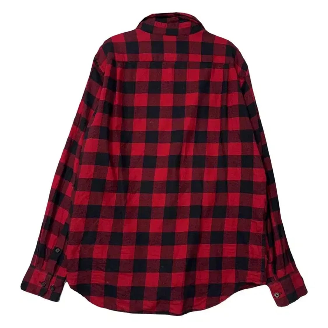 유니클로 체크 레드 플란넬 셔츠 XL 상품이미지2