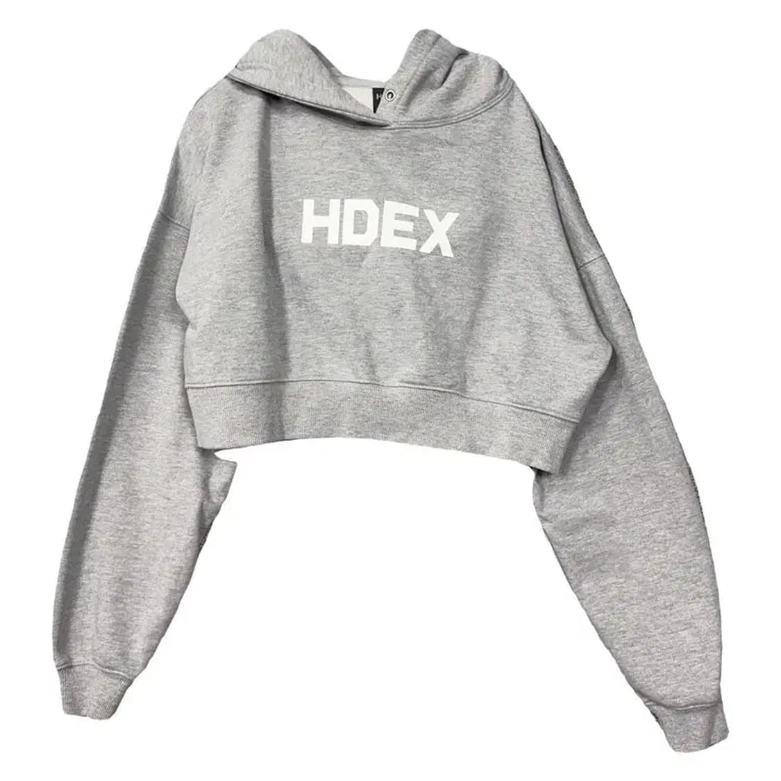 하덱스 프린팅 라이트 그레이 크롭 후드티 M 상품이미지1