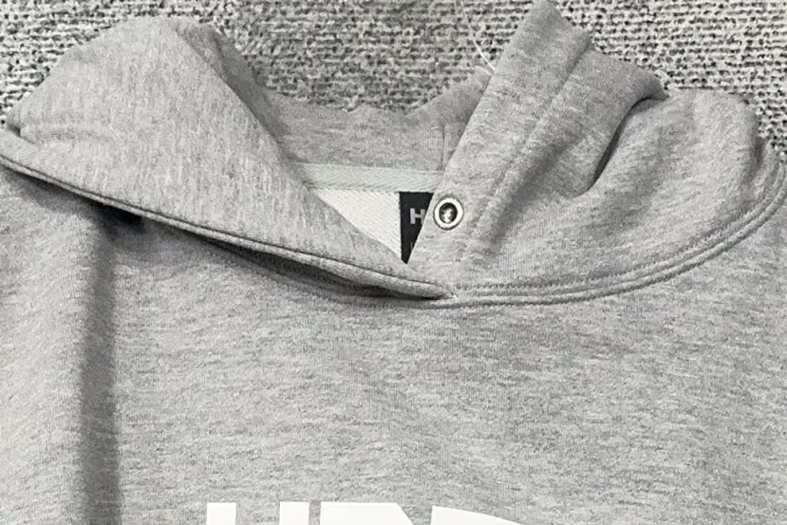 하덱스 프린팅 라이트 그레이 크롭 후드티 M 상품이미지5