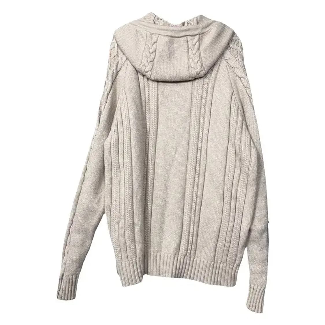 디미트리 블랙 베이지 꽈배기 니트 집업 3 상품이미지2