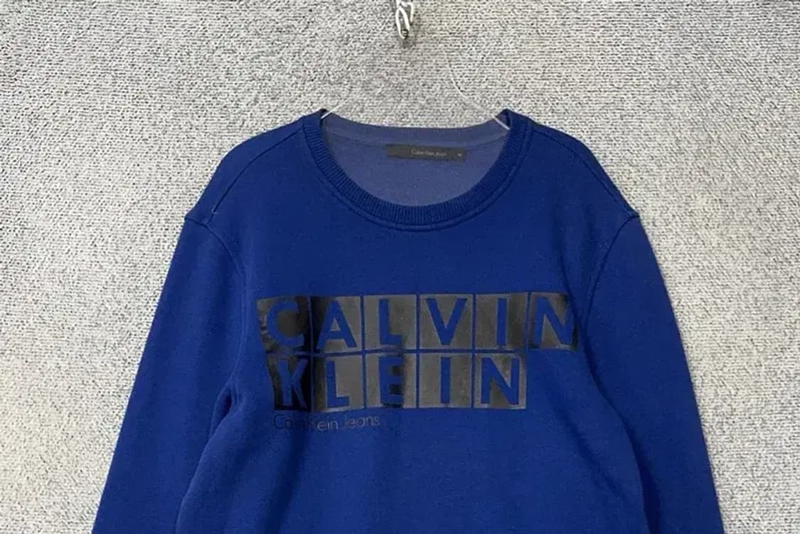 캘빈클라인 프린팅 블루 맨투맨 M 상품이미지3