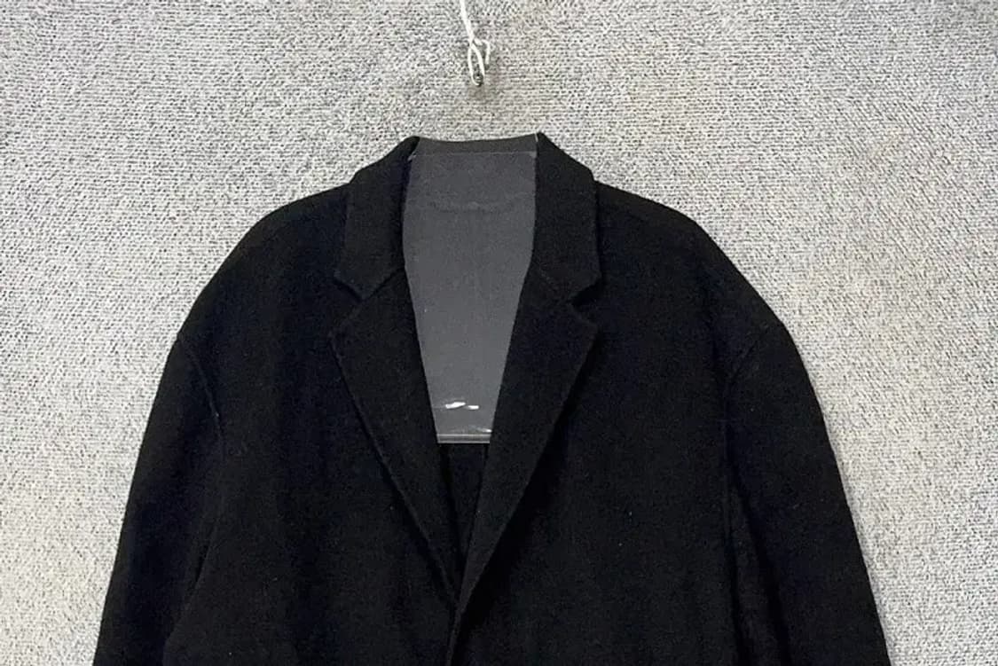 자라 블랙 버튼 울 롱코트 L 상품이미지3