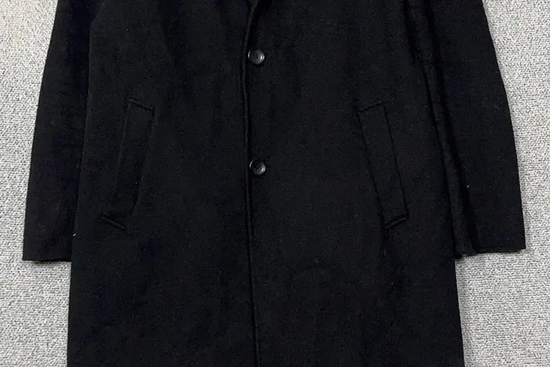 자라 블랙 버튼 울 롱코트 L 상품이미지4