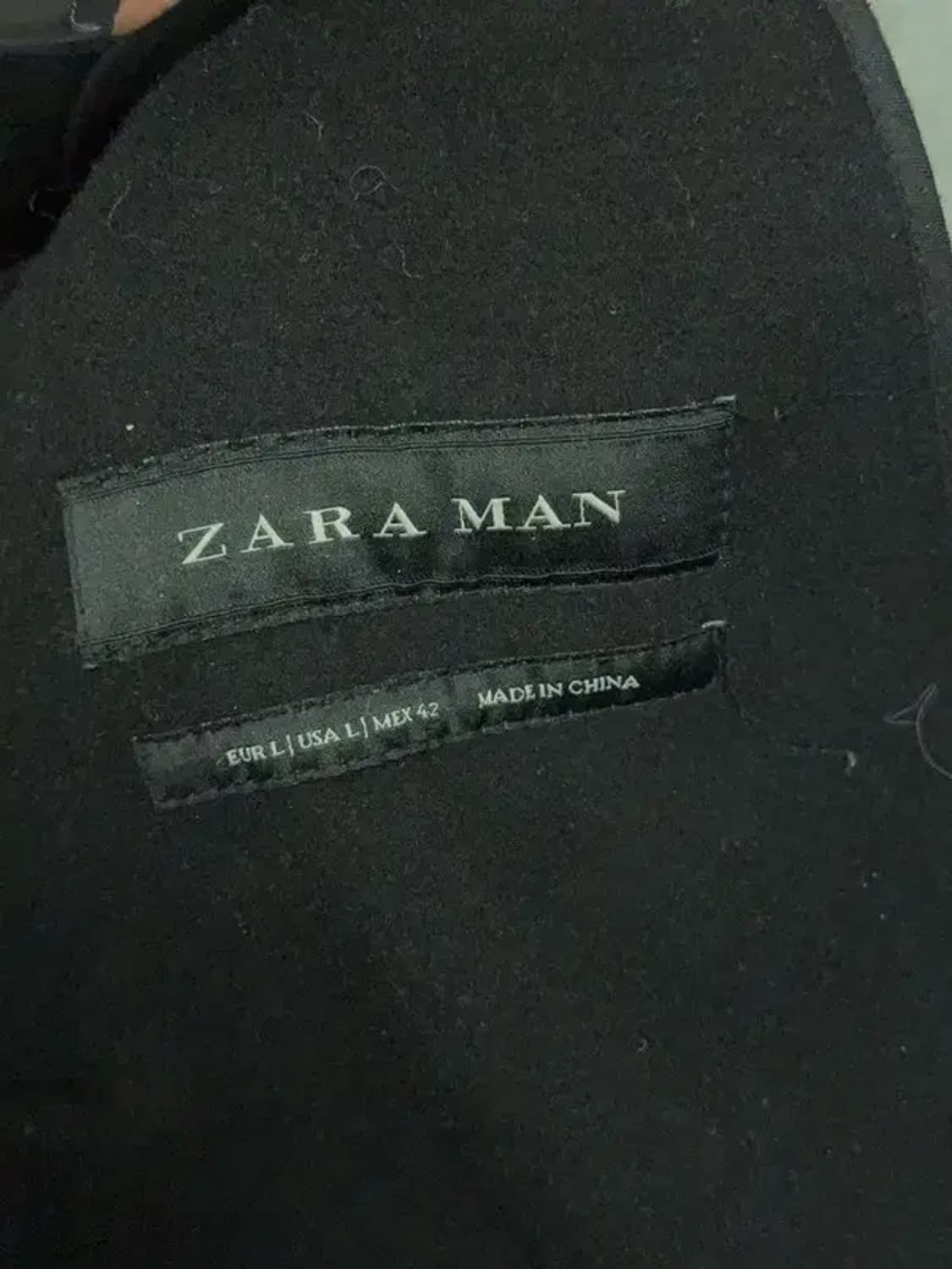 자라 블랙 버튼 울 롱코트 L 상품이미지7