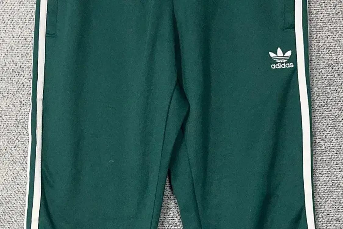 아디다스 그린 로고 삼선 조거팬츠 M 상품이미지4