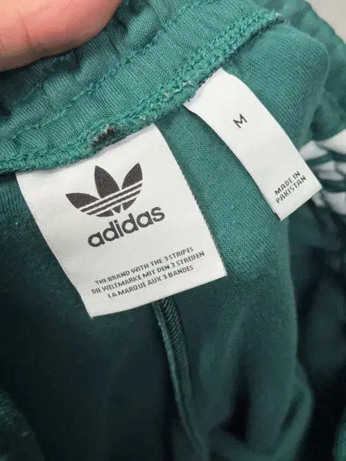 아디다스 그린 로고 삼선 조거팬츠 M 상품이미지7