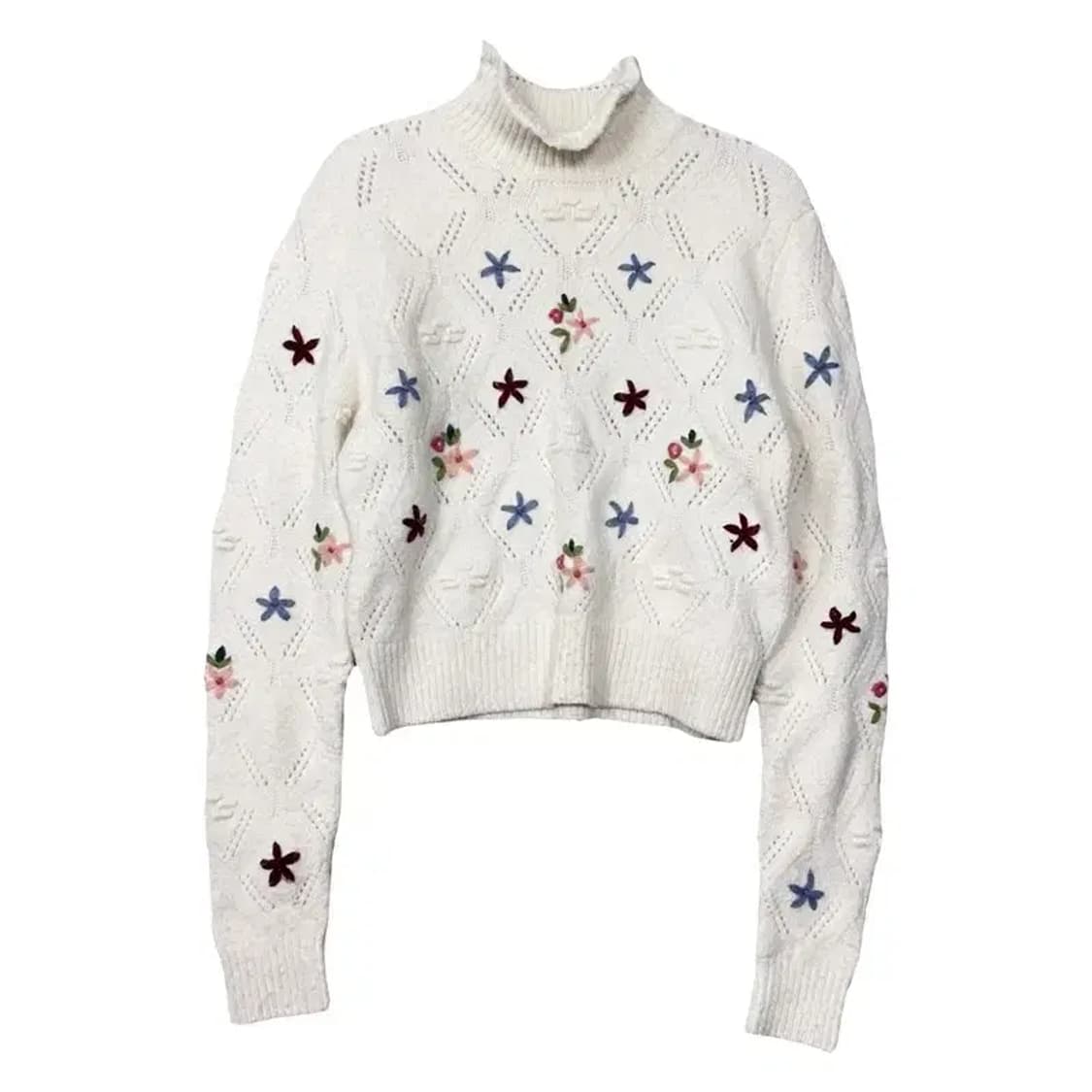 자라 플라워 자수 캐주얼 니트 니트 M 상품이미지1