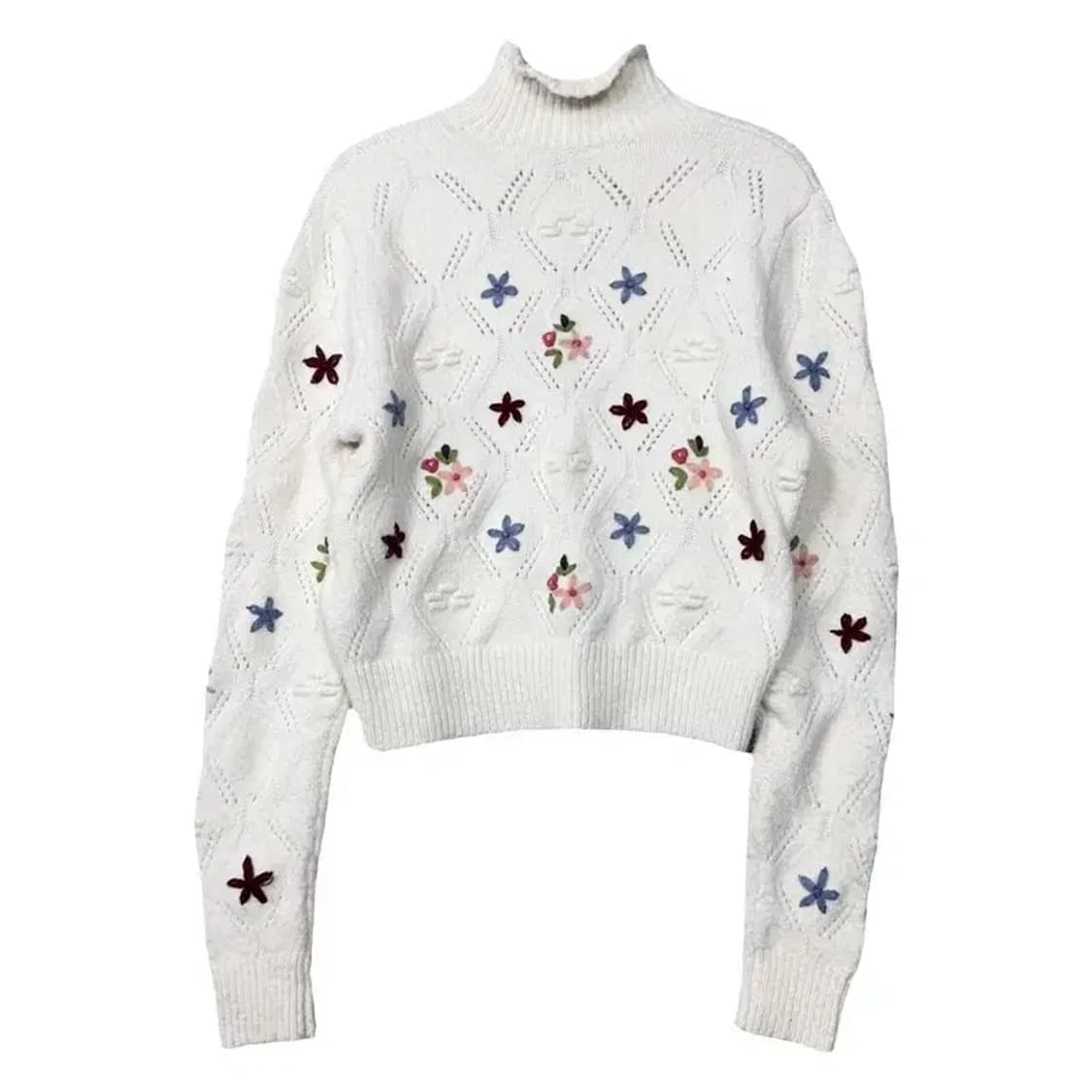 자라 플라워 자수 캐주얼 니트 니트 M 상품이미지2