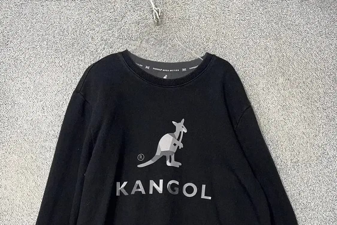 캉골 프린팅 블랙 맨투맨 L 상품이미지3