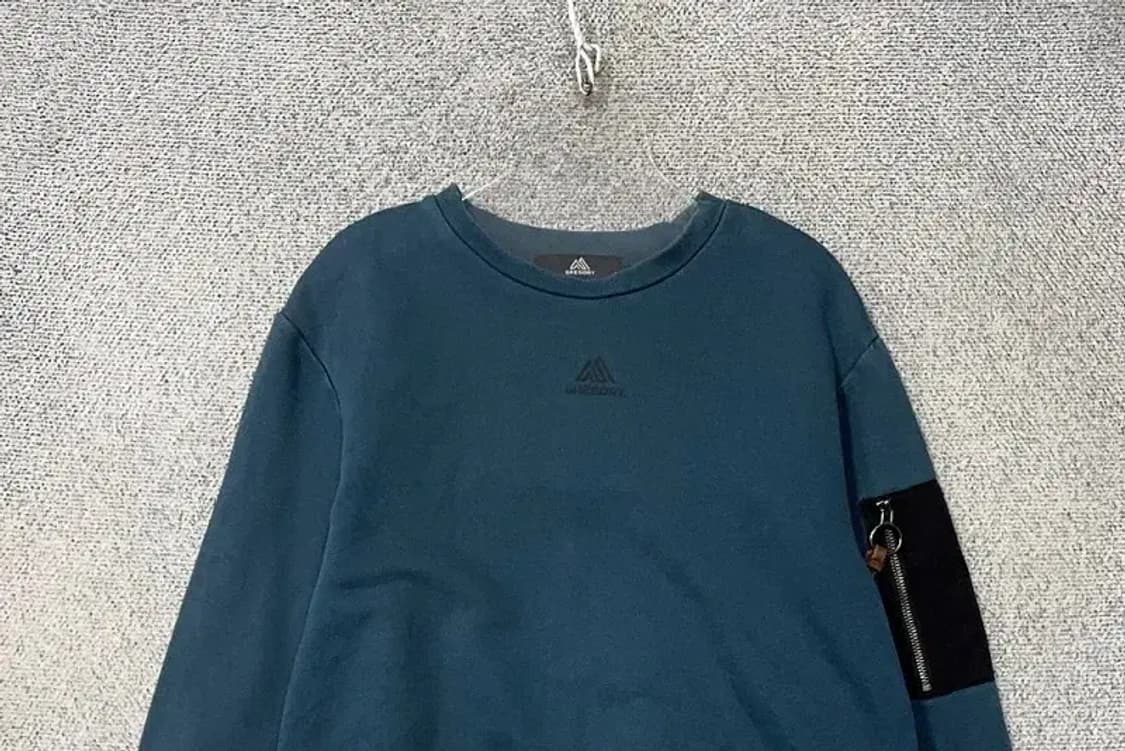 그레고리 프린팅 블루 맨투맨 M 상품이미지3