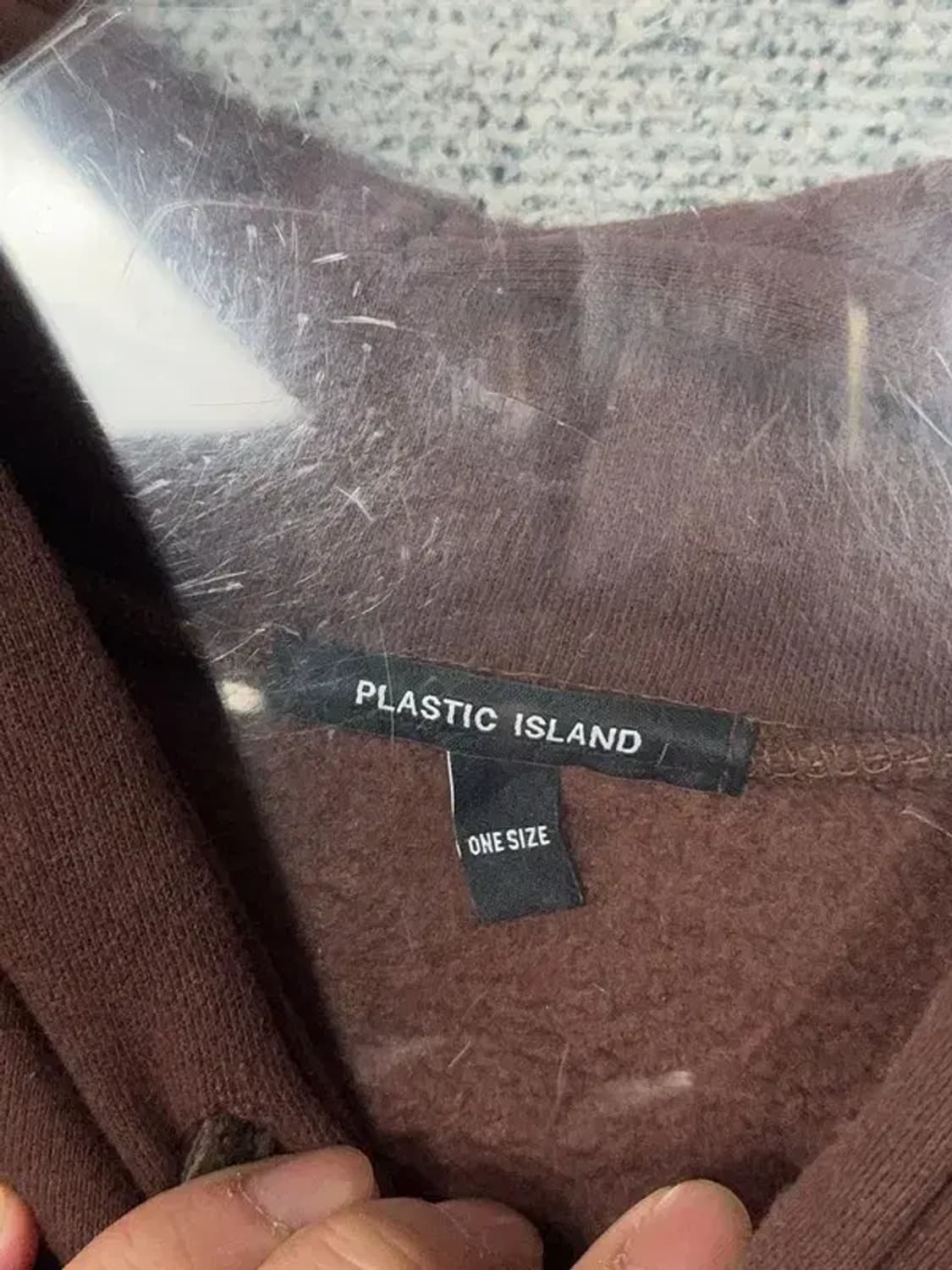 플라스틱아일랜드 브라운 원피스 후드티 ONE SIZE 상품이미지8