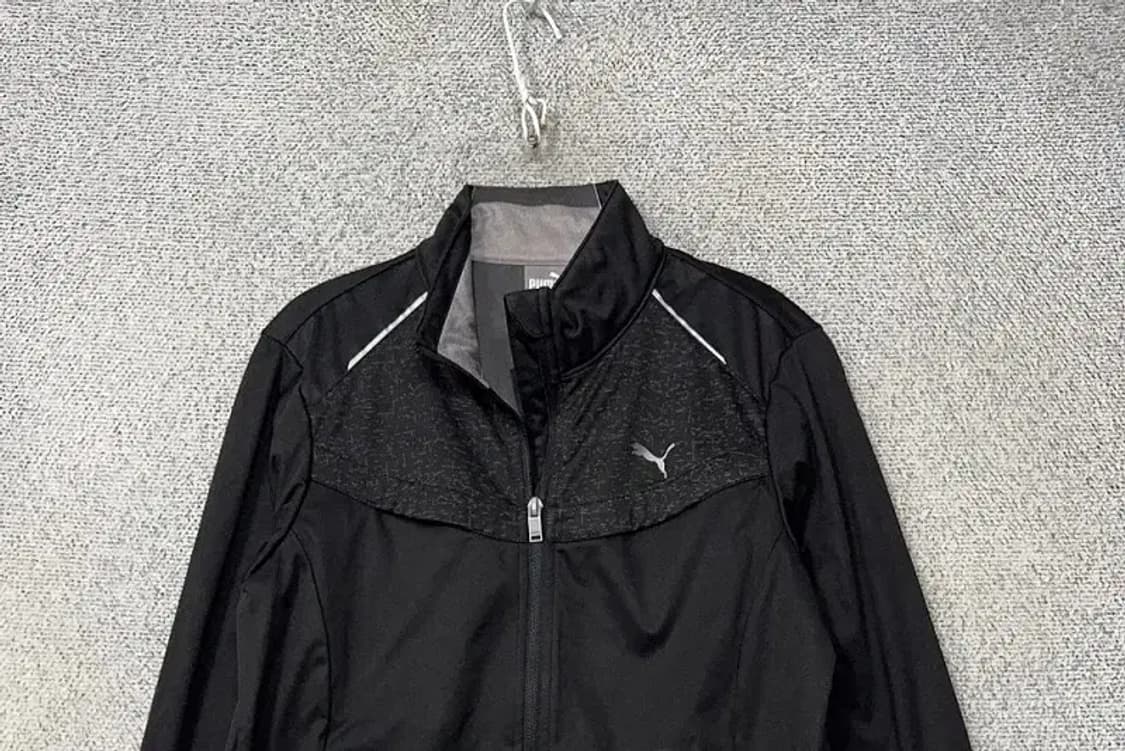 푸마 블랙 로고 기능성 바람막이 M 상품이미지3