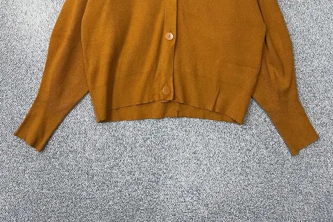 자라 카멜 오버핏 니트 가디건 L 상품이미지4