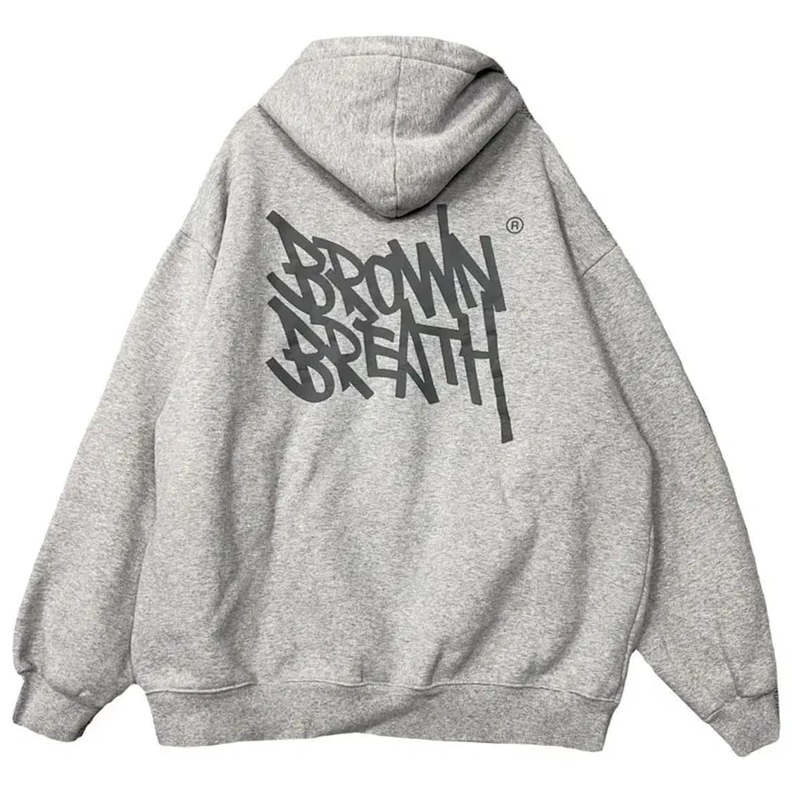 브라운브레스 라이트 그레이 오버핏 후드티 XL 상품이미지2