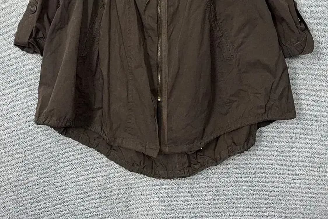 지고트 브라운 빈티지 나일론 후드 코트 FREE 상품이미지4