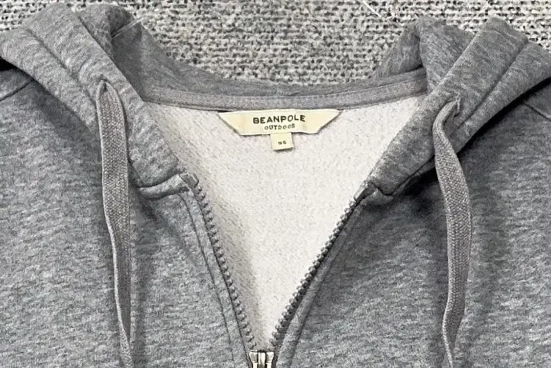 빈폴 라이트 그레이 로고 후드 집업 95 상품이미지5