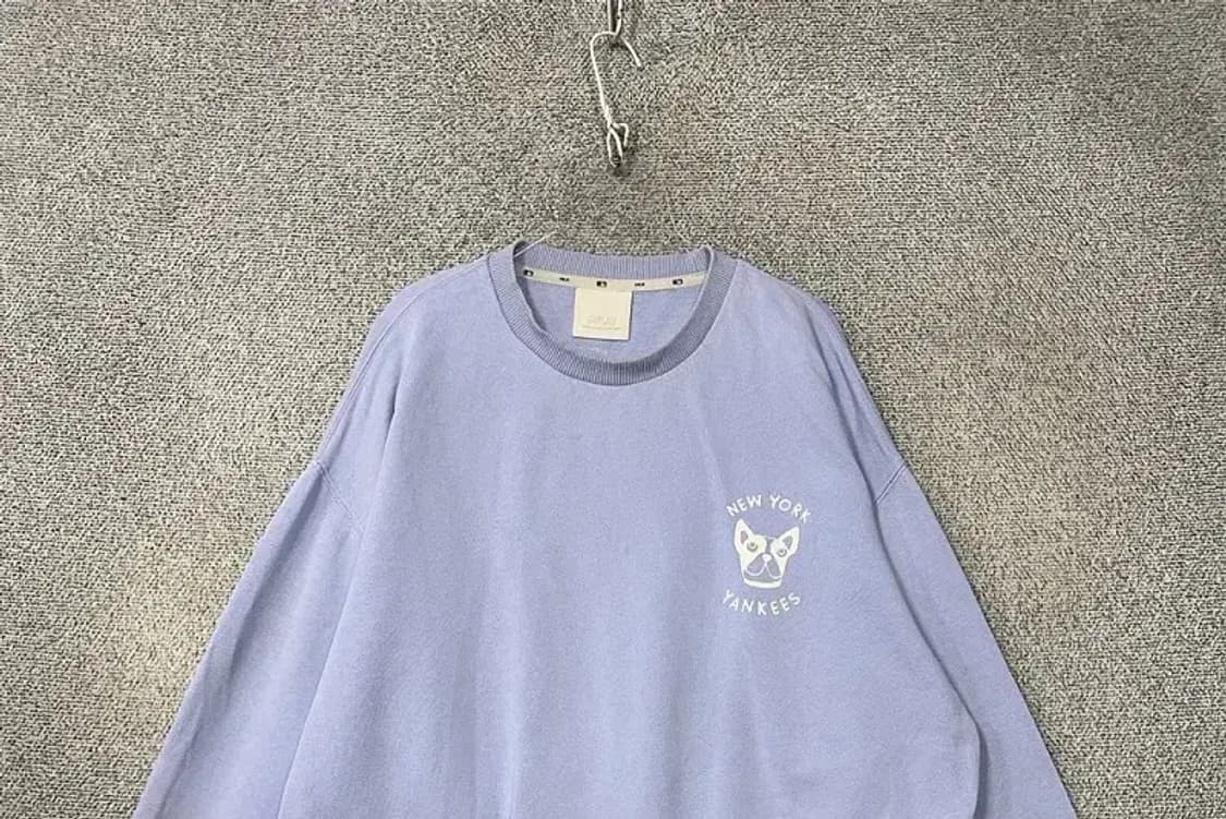 엠엘비 뉴욕양키즈 백프린팅 라이트 퍼플 맨투맨 L(100) 상품이미지3