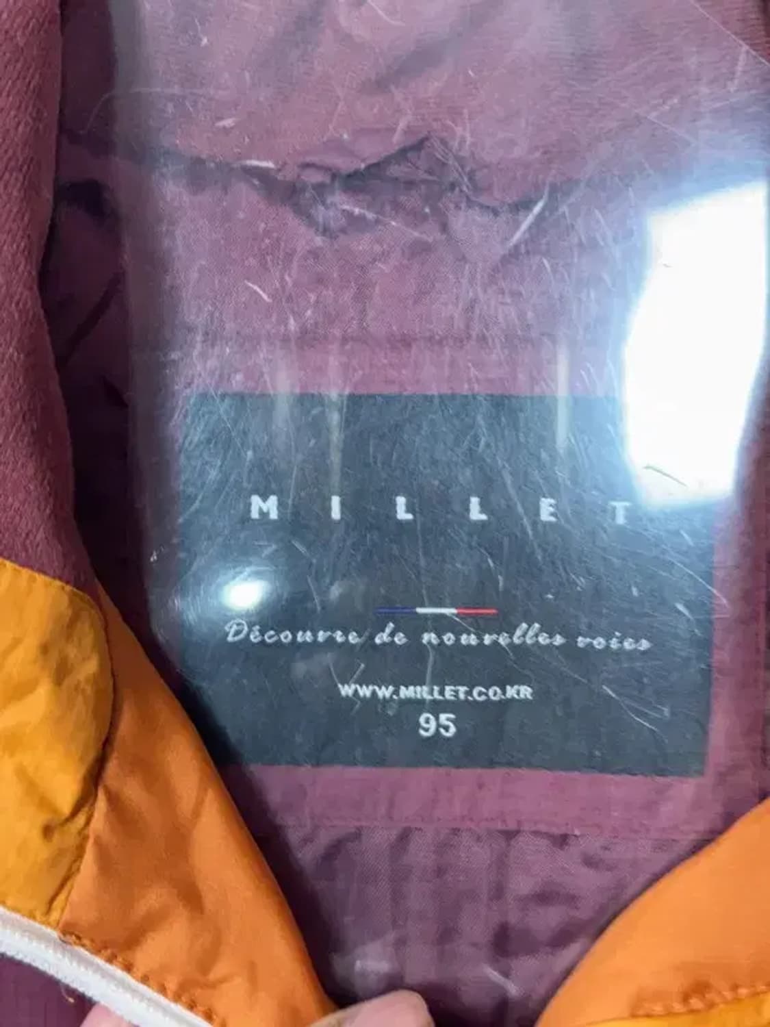 밀레 오렌지 기능성 바람막이 95 상품이미지7