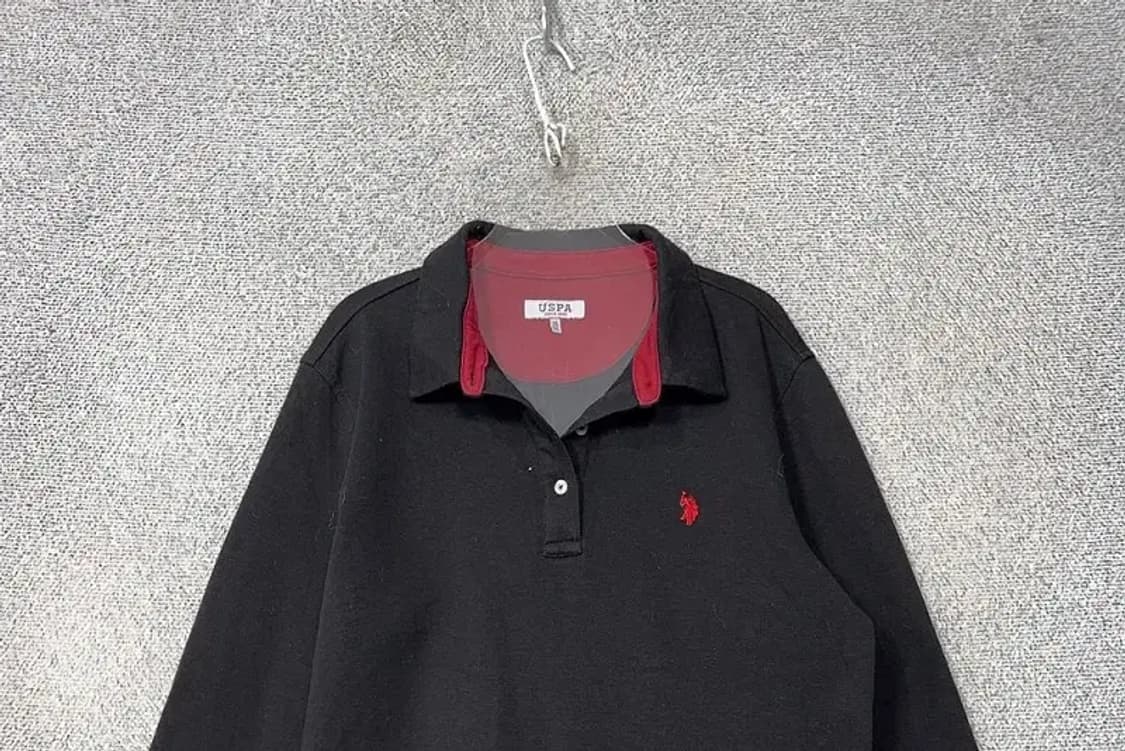 US 폴로 아쎈 블랙 긴팔 카라티 110 상품이미지3