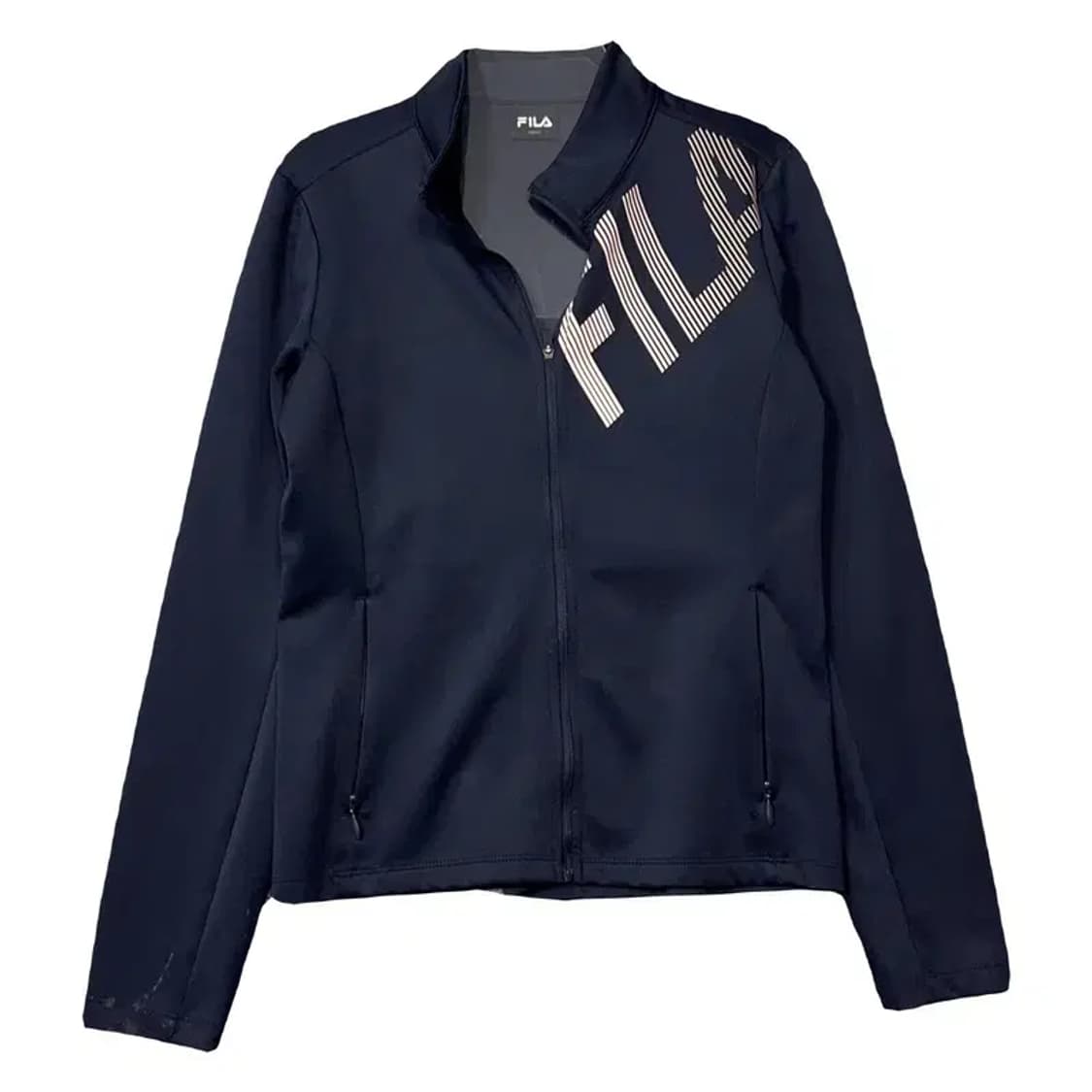 휠라 프린팅 네이비 여성 기능성 집업 SMALL 상품이미지1