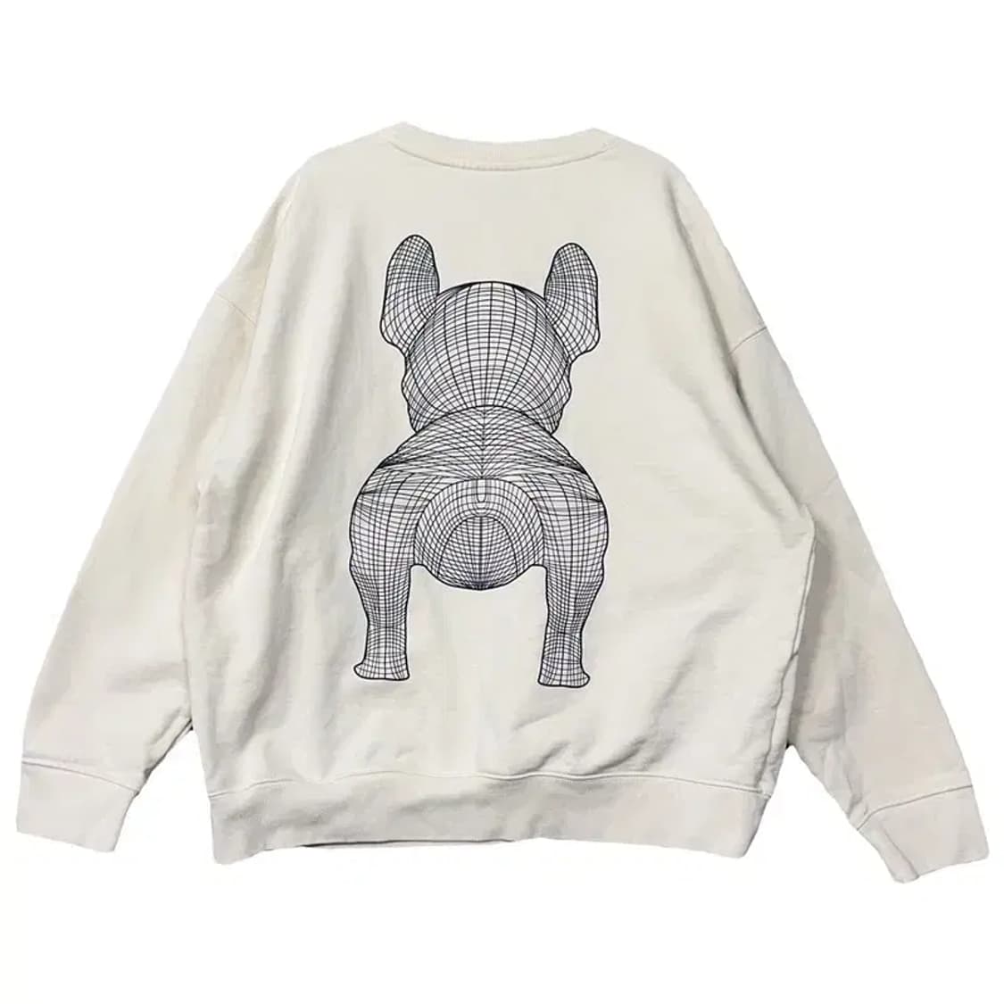 라이프워크 프린팅 화이트 맨투맨 M 상품이미지3