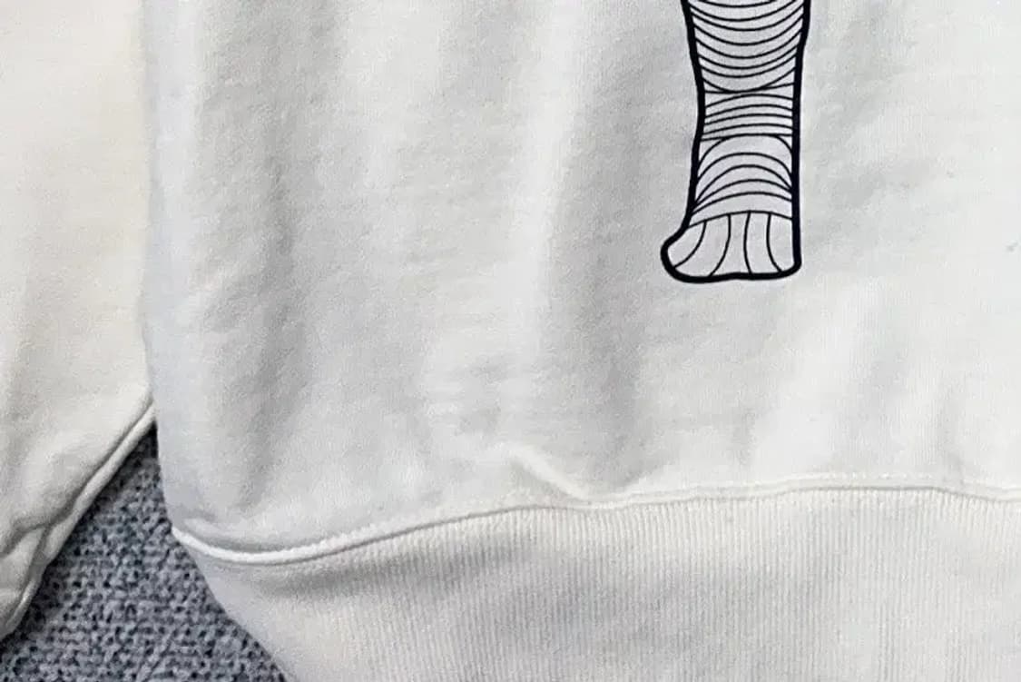 라이프워크 프린팅 화이트 맨투맨 M 상품이미지4