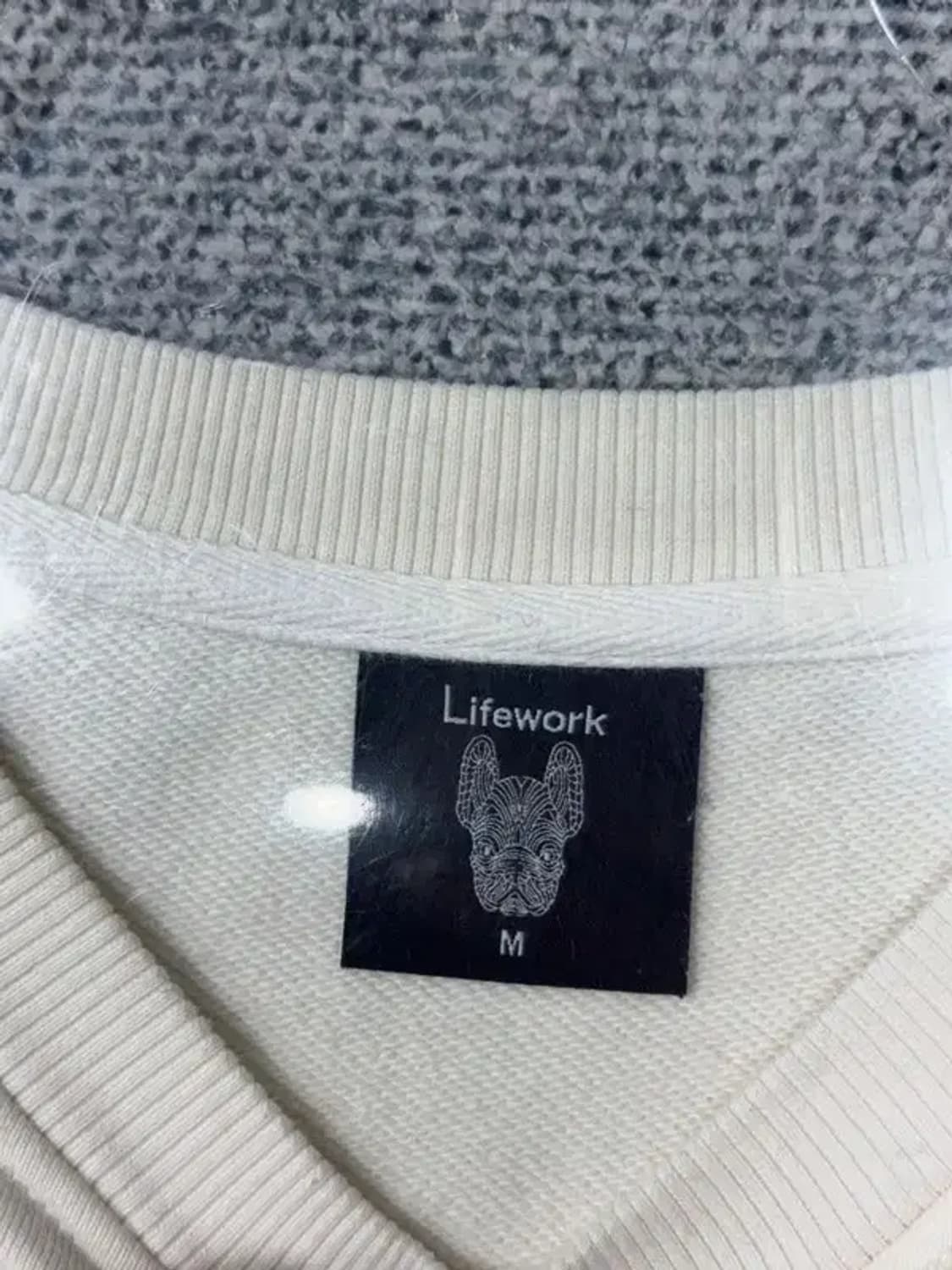 라이프워크 프린팅 화이트 맨투맨 M 상품이미지5