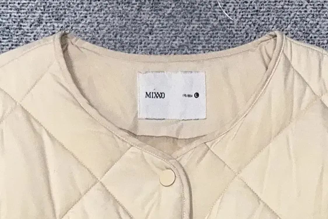 미쏘 크림 푸퍼 똑딱이 패딩 L 상품이미지5