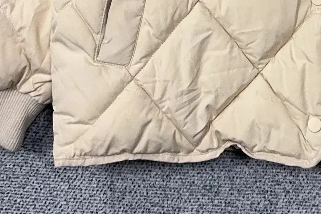 미쏘 크림 푸퍼 똑딱이 패딩 L 상품이미지6