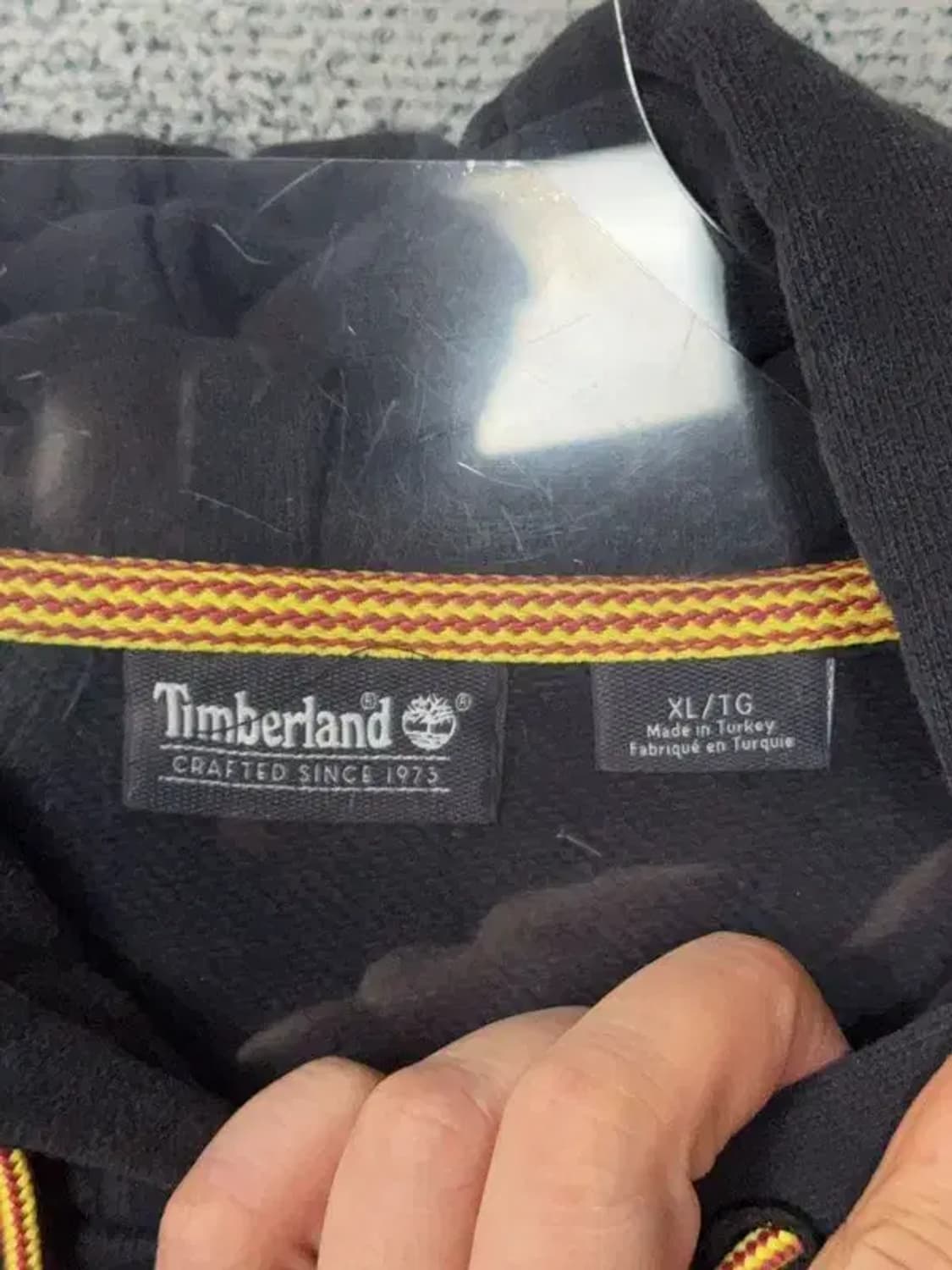 팀버랜드 블랙 빈티지 로고 프린팅 후드티 XL/TG 상품이미지7
