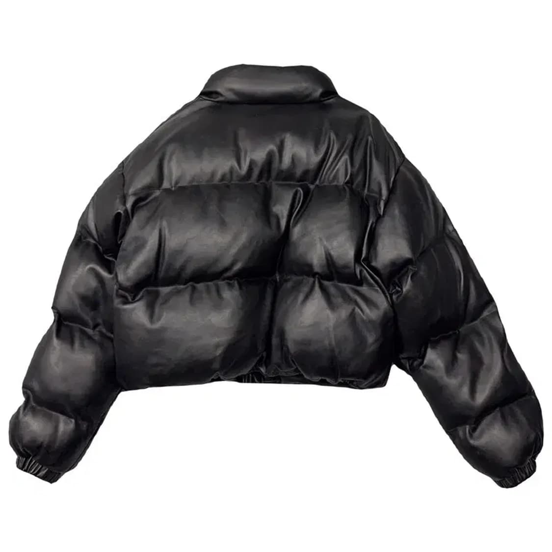 블랙업 블랙 레자 크롭 푸퍼 패딩 F 상품이미지2