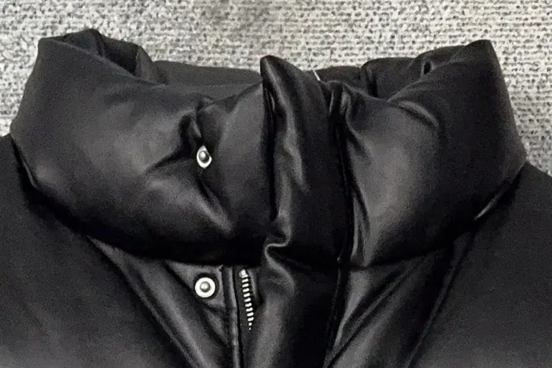 블랙업 블랙 레자 크롭 푸퍼 패딩 F 상품이미지5