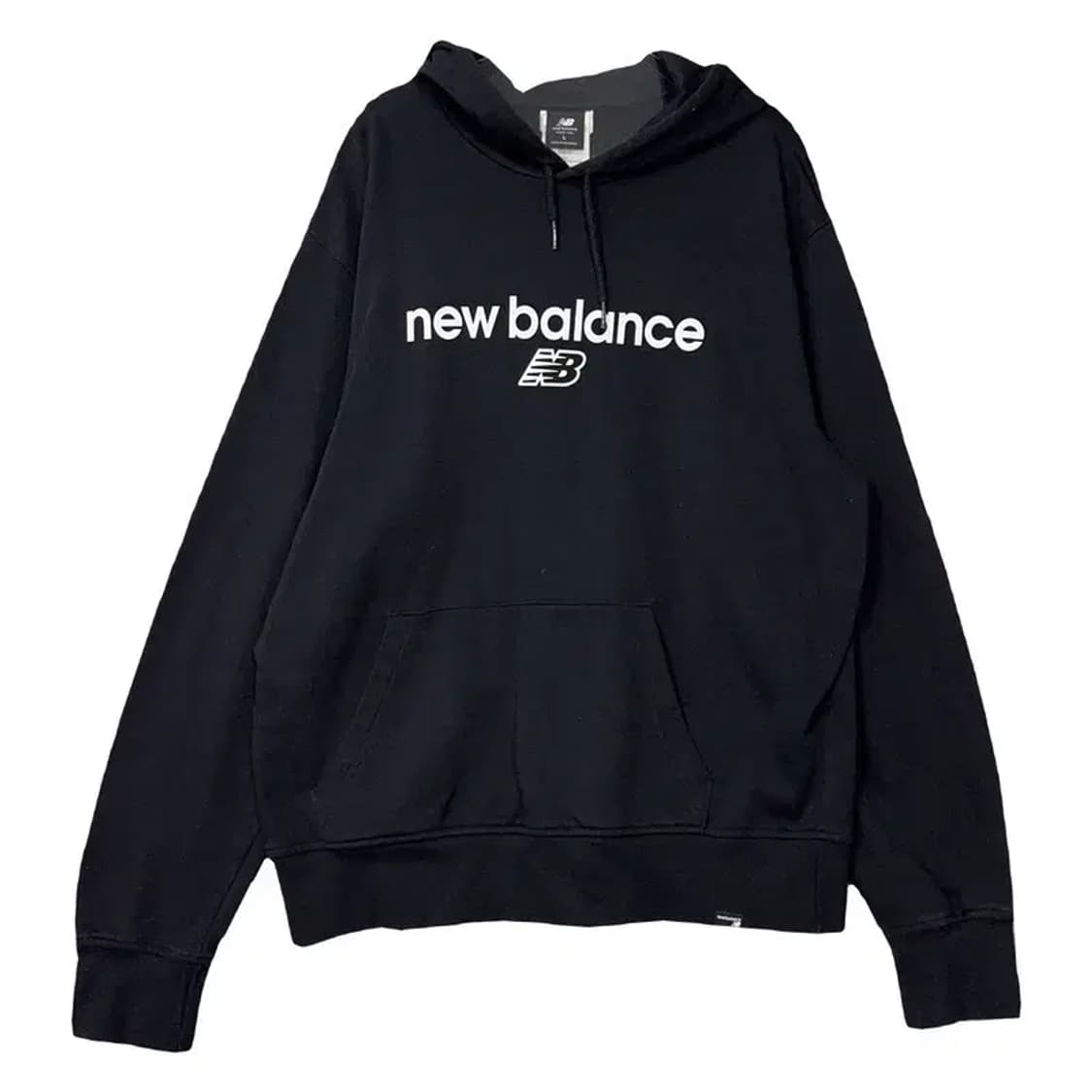 뉴발란스 프린팅 블랙 후드티 L 상품이미지1