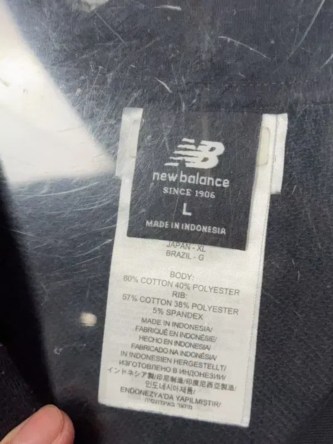 뉴발란스 프린팅 블랙 후드티 L 상품이미지6