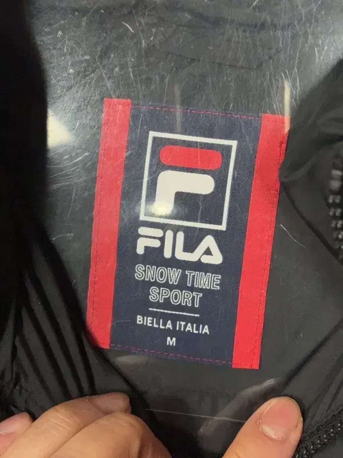 휠라 블랙 로고 푸퍼 패딩 M 상품이미지7