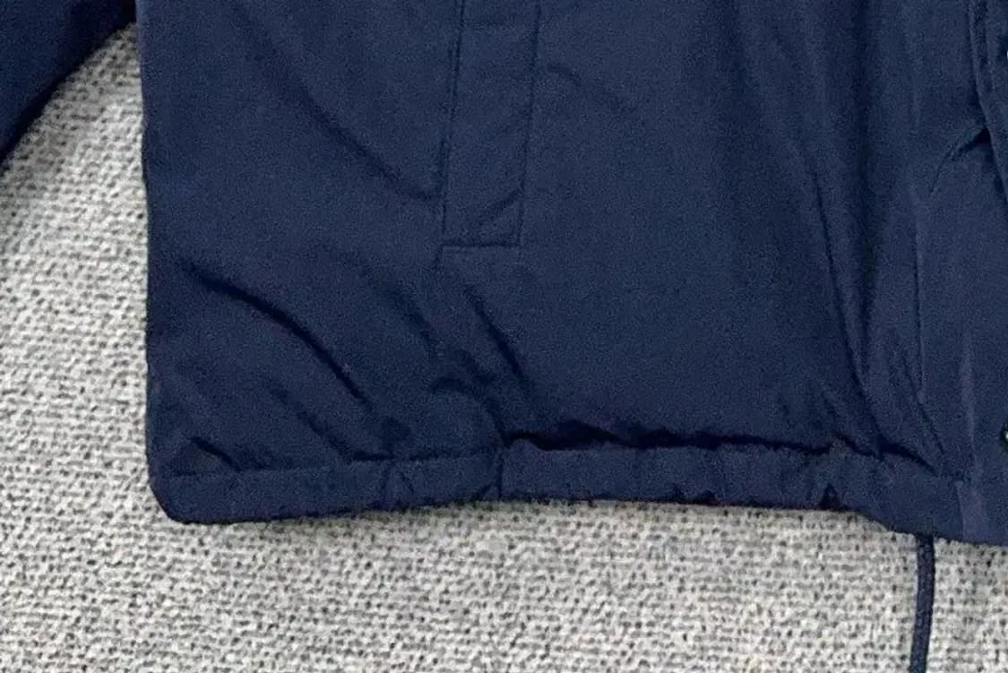 반스 네이비 로고 레이어드 후드 다운 패딩 LARGE 상품이미지5