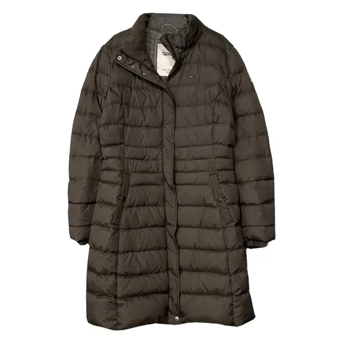 타미힐피거 브라운 로고 다운 롱패딩 M 상품이미지1