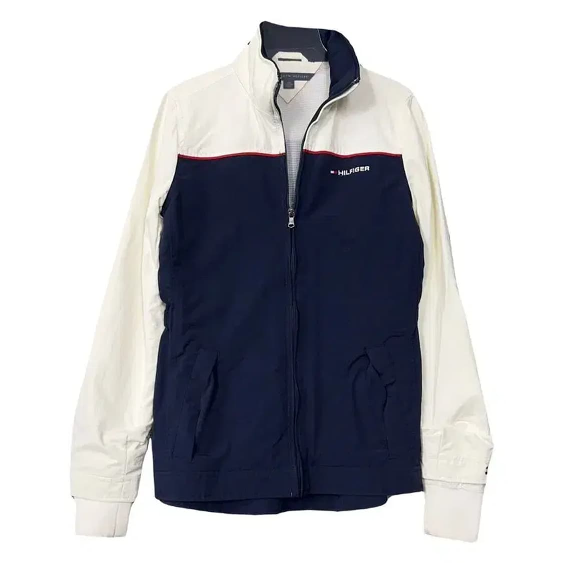 타미힐피거 네이비 로고 바람막이 나일론 자켓 XXS TTP/XXP 상품이미지1