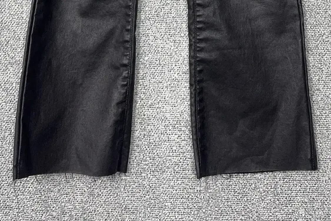 빈티지 유광 블랙 레자 팬츠 L 상품이미지5