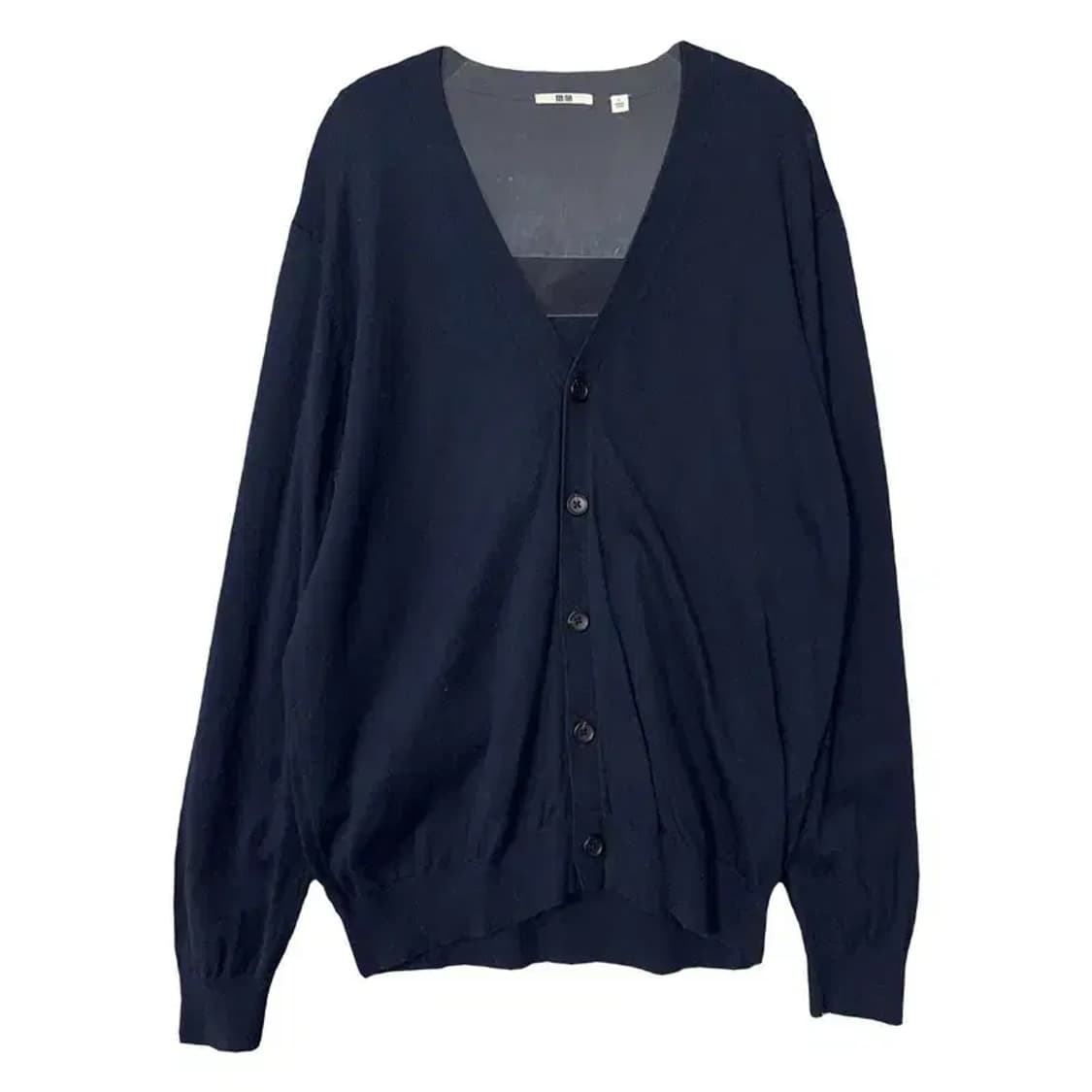 유니클로 네이비 코튼 니트 가디건 L 상품이미지1
