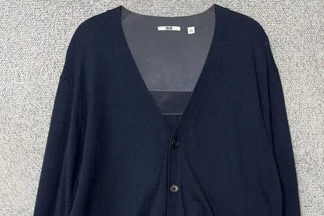 유니클로 네이비 코튼 니트 가디건 L 상품이미지3