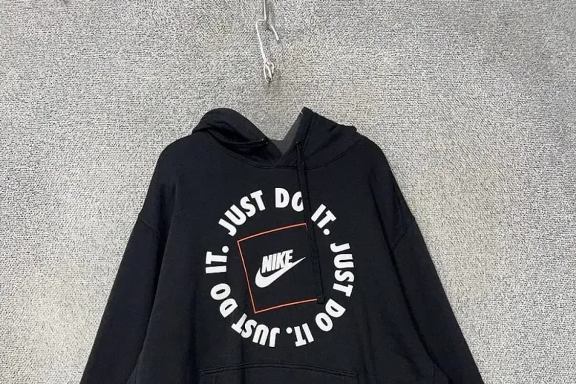 나이키 프린팅 블랙 후드티 XXL 상품이미지3