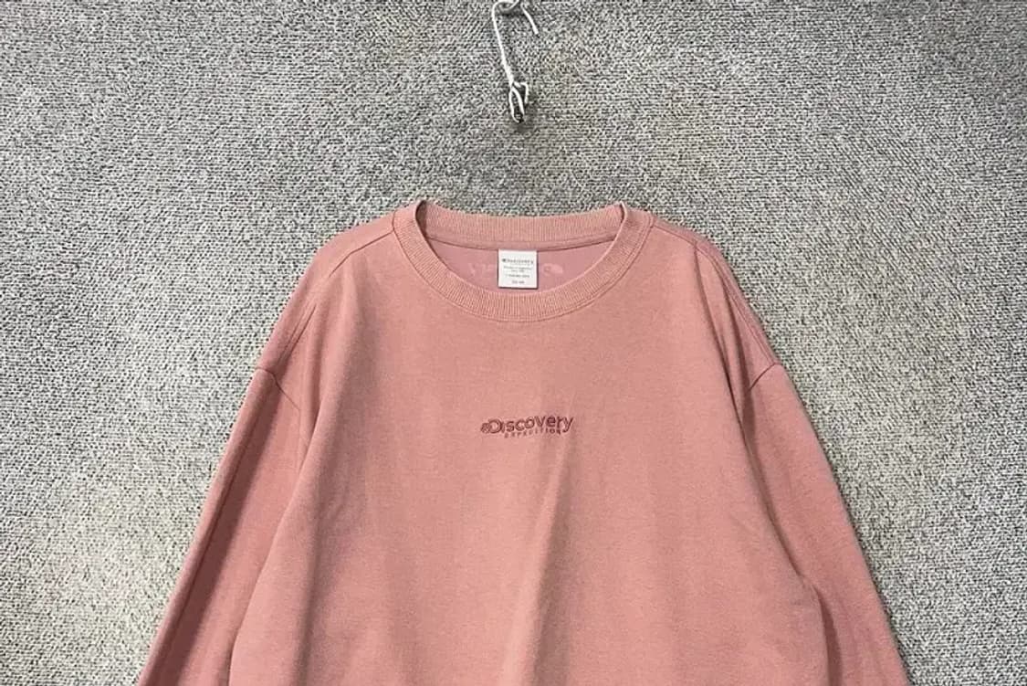 디스커버리 프린팅 라이트 핑크 맨투맨 100 상품이미지3